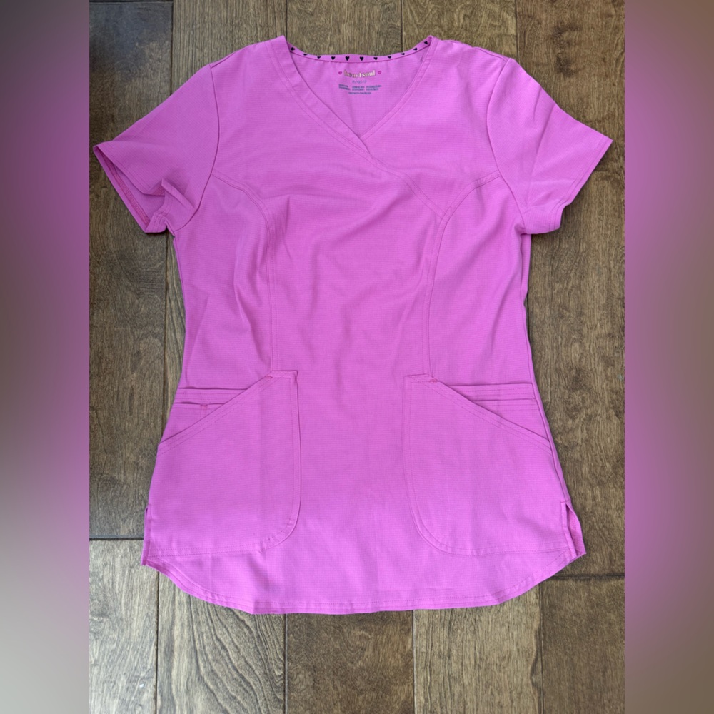 HeartSoul Mock Wrap Scrub Top